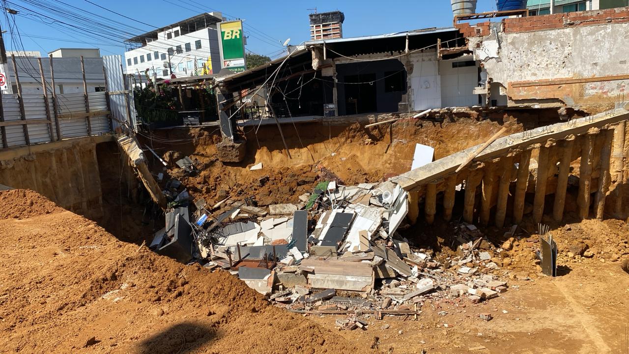 Obra de prédio em construção desaba em Ipatinga