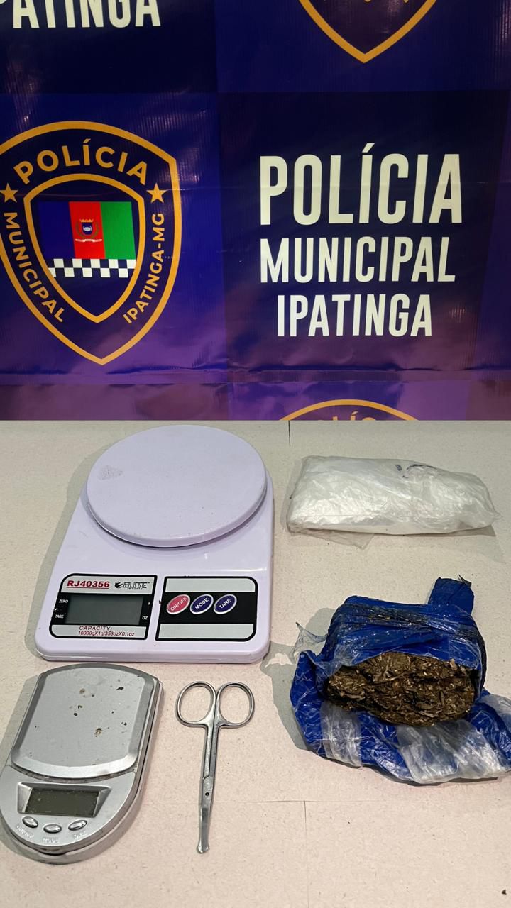 Polícia Municipal de Ipatinga prende suspeito de tráfico de drogas